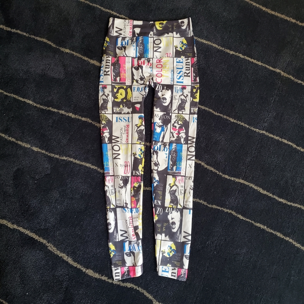 Novelty Fashion Magazine 90s Punk Rock Leggings
